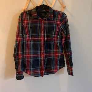 J crew plaid button up size 6